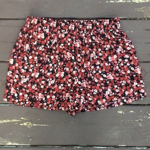 Floral Mid-Waist Shorts
